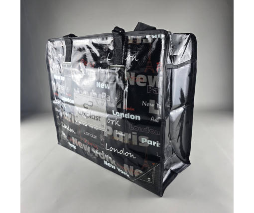 Полипропиленовая сумка хозяйственная  с цветным рисунком №2 Париж (1 шт)