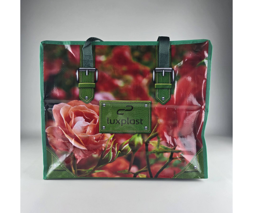 Полипропиленовая сумка хозяйственная  с цветным рисунком №2 Розы (1 шт)