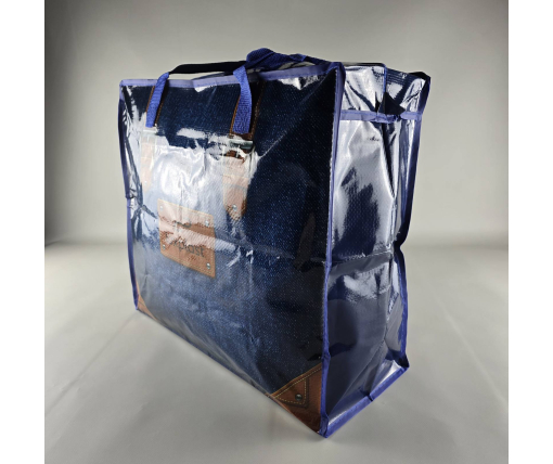 Полипропиленовая сумка хозяйственная  с цветным рисунком №3 Джинс (1 шт)
