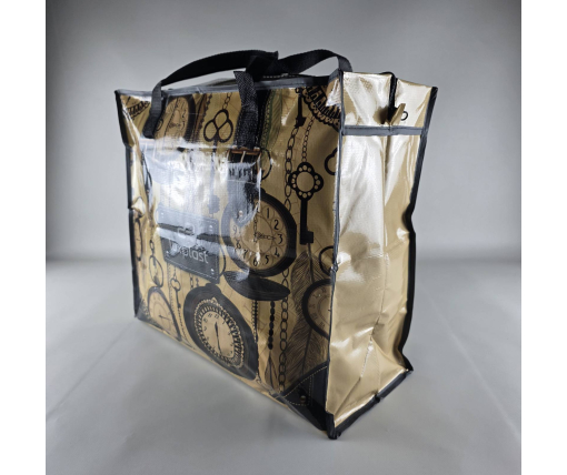 Полипропиленовая сумка хозяйственная  с цветным рисунком №3 Часы (1 шт)