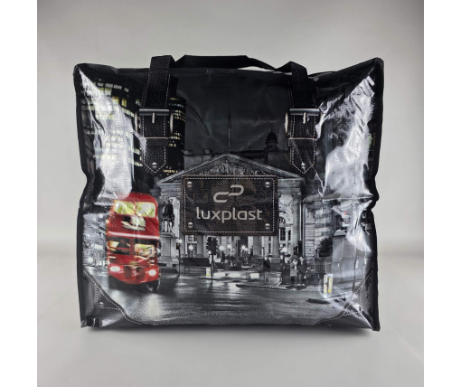 Полипропиленовая сумка хозяйственная  с цветным рисунком №3 Ночной Город (1 шт)