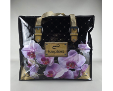 Полипропиленовая сумка хозяйственная  с цветным рисунком №3 Орхидеи (1 шт)