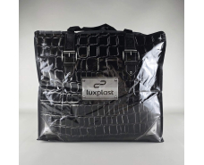 Полипропиленовая сумка хозяйственная  с цветным рисунком №3 Черная Кожа (1 шт)