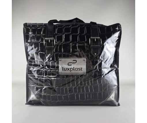 Полипропиленовая сумка хозяйственная  с цветным рисунком №3 Черная Кожа (1 шт)