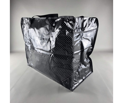 Полипропиленовая сумка хозяйственная  с цветным рисунком №4 Горошек (1 шт)