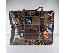 Полипропиленовая сумка хозяйственная  с цветным рисунком №4 Кофе (1 шт)