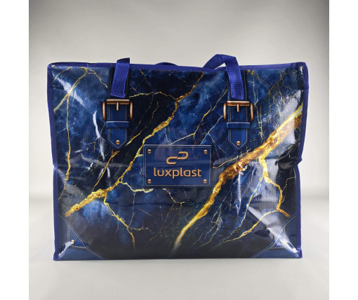 Полипропиленовая сумка хозяйственная  с цветным рисунком №4 Мрамор (1 шт)