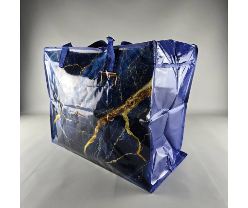 Полипропиленовая сумка хозяйственная  с цветным рисунком №4 Мрамор (1 шт)