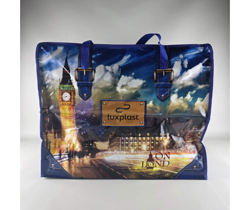 Полипропиленовая сумка хозяйственная  с цветным рисунком №5 Биг Бэн (1 шт)