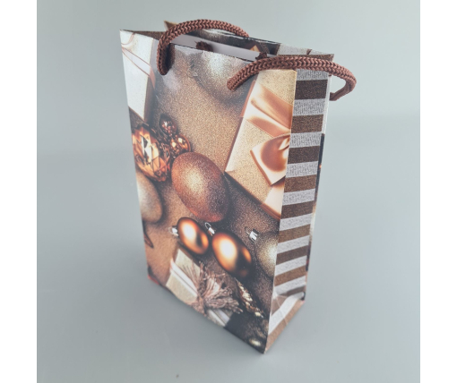 Пакеты новогодние ,бумажные ,подарочные , Малый 11/18/5 -002 (12 шт)