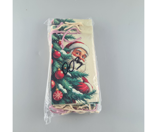 Пакеты новогодние ,бумажные ,подарочные , Малый 11/18/5 -003 (12 шт)