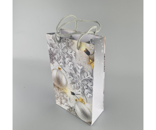 Пакеты новогодние ,бумажные ,подарочные , Малый 11/18/5 -007 (12 шт)