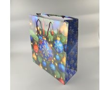 Новогодние, кортонный пакеты подарочные Супер 47x52x20-002) НГ (12 шт)