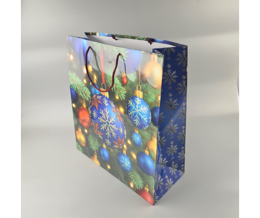 Новогодние, кортонный пакеты подарочные Супер 47x52x20-002) НГ (12 шт)