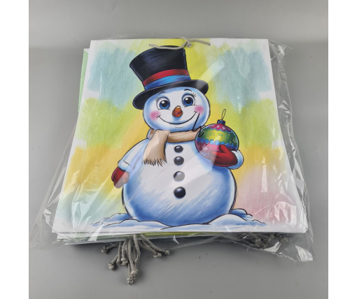 Новогодние, кортонный пакеты подарочные Супер 47x52x20-003) НГ (12 шт)