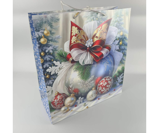 Новогодние, кортонный пакеты подарочные Супер 47x52x20-007) НГ (12 шт)
