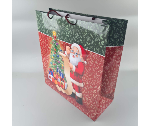 Новогодние, кортонный пакеты подарочные Супер 47x52x20-008) НГ (12 шт)