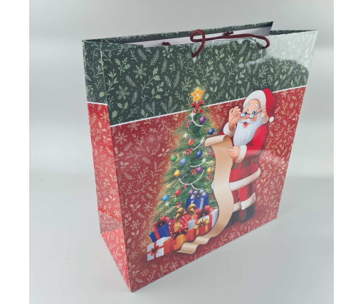 Новогодние, кортонный пакеты подарочные Супер 47x52x20-008) НГ (12 шт)