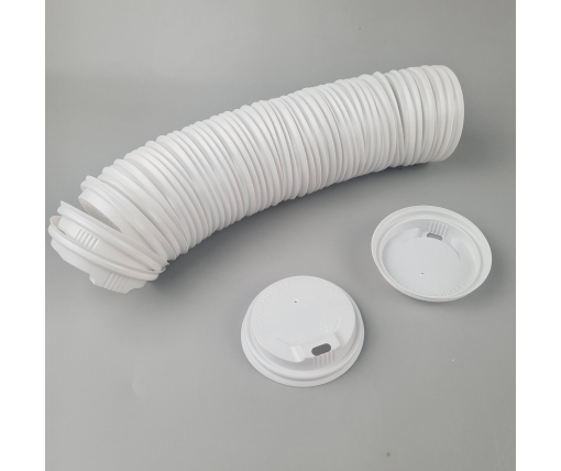 Крышка под стакан  бумажный. Ф70  (гар) белая ДИФЛОН (50 шт)