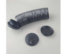 Крышка под стакан  бумажный. Ф80 (гар) черная ДИФЛОН (50 шт)