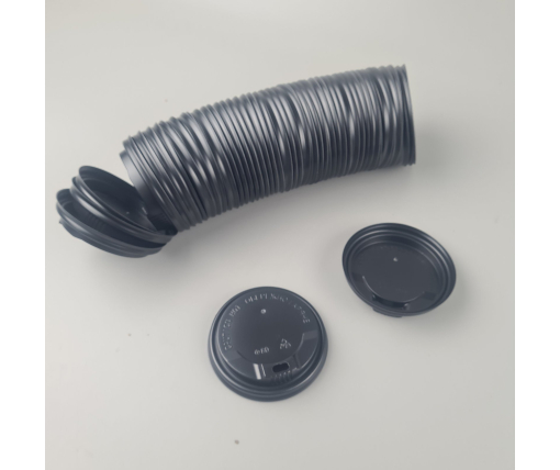 Крышка под стакан  бумажный. Ф80 (гар) черная ДИФЛОН (50 шт)