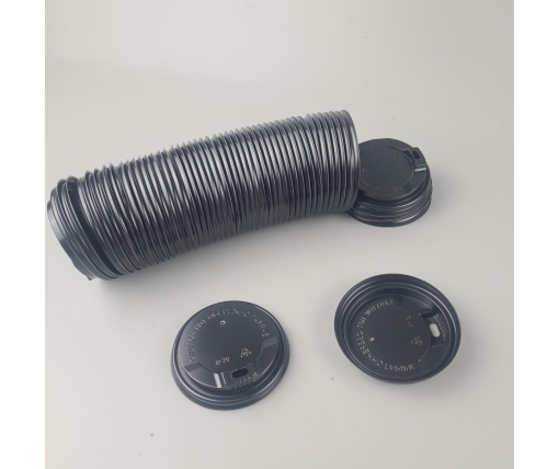 Крышка под стакан  бумажный. Ф79 (гар) черная ДИФЛОН (50 шт)