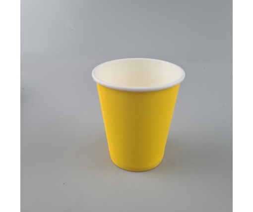Стаканчики для кофе 300 мл "БЕЛО/ЖЕЛТЫЙ" Маэстро (50 шт)