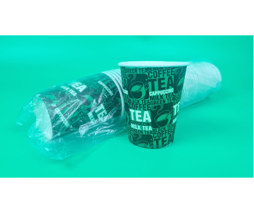 Стакан  бумажный 175мл Юнита   TEA зеленый h7 (50 шт)