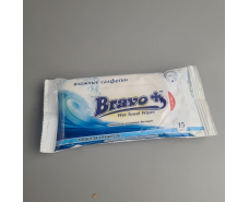 Влажная салфетка  15 шт "Bravo" Море УЦЕНКА (1 пачка)