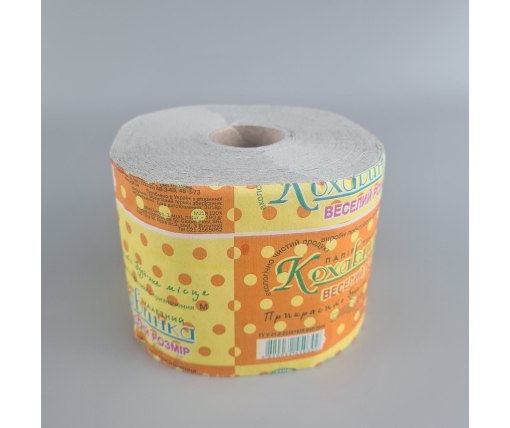 Бумага туалетная на втулке "Веселый розмер" серый (а9) (9 рул)