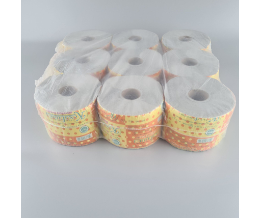 Бумага туалетная на втулке "Веселый розмер" серый (а9) (9 рул)