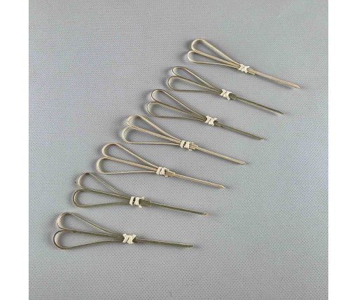 Деревянные бамбуковые шпажки Сердце 12см,100 шт (1 пачка)