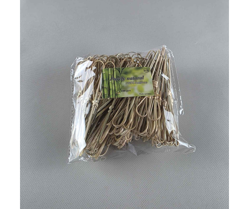 Деревянные бамбуковые шпажки Сердце 12см,100 шт (1 пачка)