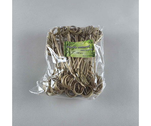 Деревянные бамбуковые шпажки Кольцо 12см,100 шт (1 пачка)