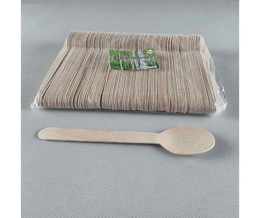 Ложка столовая деревянная, 15,7 см, (1 пачка)