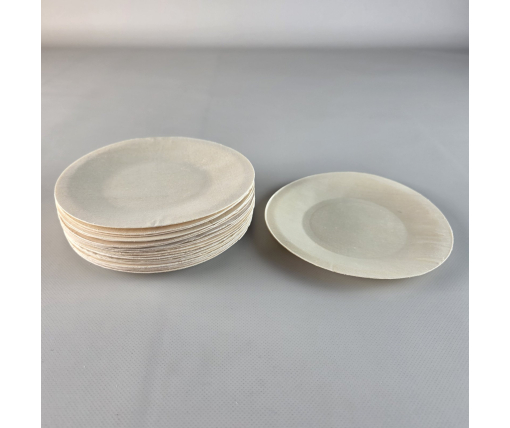 Тарелка круглая, дерево, Ø 130 мм, (100) (100 шт)