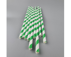 Соломка трубочка бумажная Ø 5 мм 20 см "Вита " бело-зеленая  25шт (1 пачка)