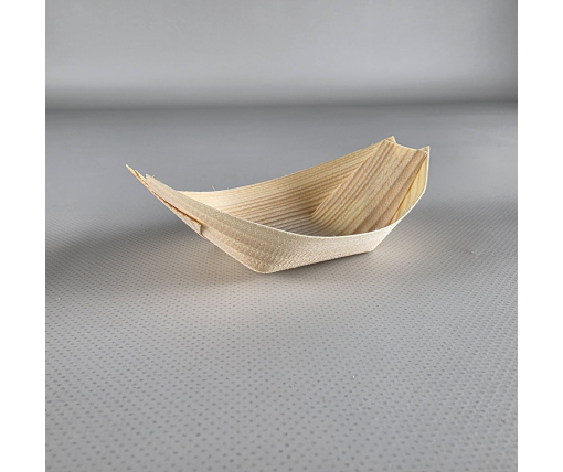 Тарелка-лодочка(4) Бамбук  102х65мм h18мм   (100) (100 шт)
