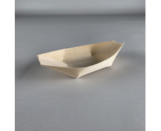 Тарелка-лодочка(5,5) Бамбук  140х80мм h19мм   (100) (100 шт)