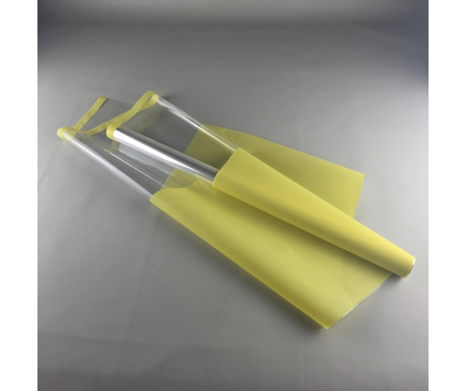 Пленка для цветов Рулон 8 м Тонировка с каймой  (75) (h700) № 812 Желтый  (1 шт)