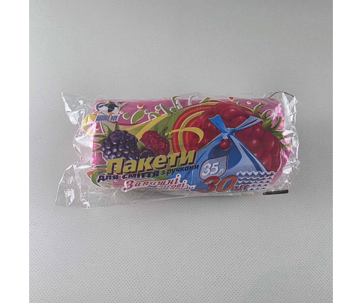 Пакет для мусора 35литров (30шт) КОК с ручками АРОМАТИЗИРОВАННЫЕ (1 рул)