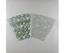 Упаковка конус под цветы h25/10низ/25верх белый (100 шт) 178 (7) Зеленая Ромашка (100 шт)