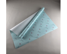 Рулон 8 м бумага подарочная с печатью (38) для цветов (h660) №811 Салатовый LOVE (1 шт)