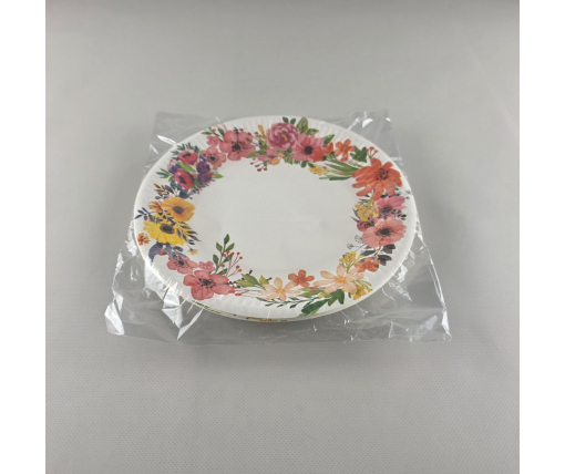 Тарелка бумажная 23см"№75 10шт (1 пачка)