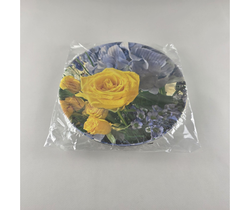 Тарелка бумажная 23см"№79 10шт (1 пачка)