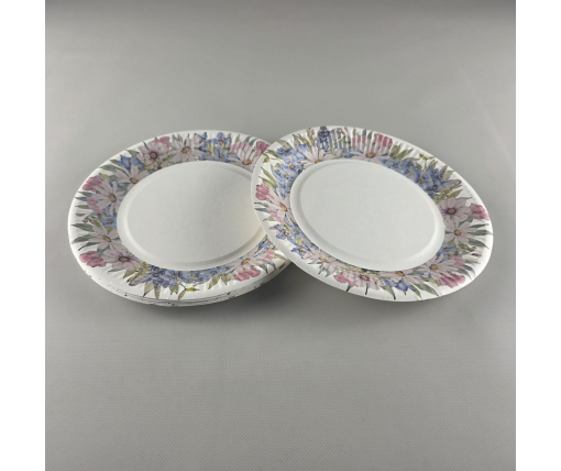 Тарелка бумажная 23см"№83 10шт (1 пачка)