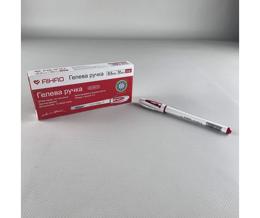 Гелевая ручка красная тм Аihao AH-801 А (5 шт)