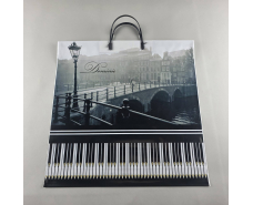 Полиэтиленовый пакет (40х40) с пластиковой ручкой"Доминик"  (10 шт)