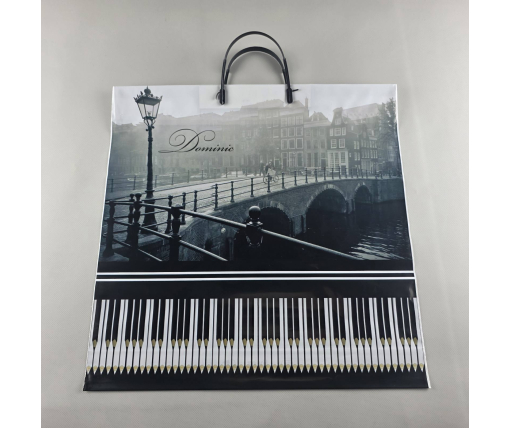 Полиэтиленовый пакет (40х40) с пластиковой ручкой"Доминик"  (10 шт)