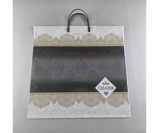 Полиэтиленовый пакет (40х40) с пластиковой ручкой  "Шарм"  (10 шт)